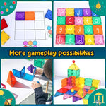 Magnetic Tiles Toddler Toys, Magnetic Building Blocks for Kids Ages 3-12