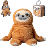 Weighted Stuffed Animal for Anxiety | Calming & Comforting 5 Lbs | Weighted Plush Animal Sloth | Anxiety Stuffed Animals for Adults & Kids | Carrying Bag Included | Machine Washable Weighted Plushie