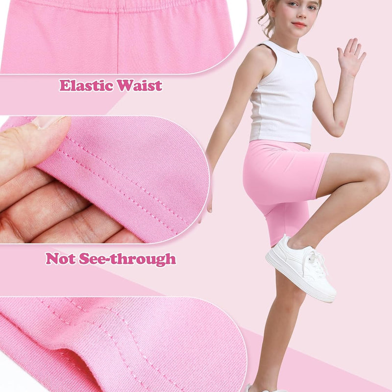 Resinta 6 pack girls bike shorts under dress dance cartwheel shorts for toddler kids summer clothes multicolor