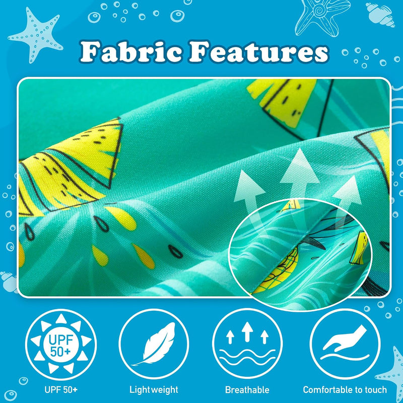 UMELOK Boys Swim Trunks with Compression Liner Toddler Bathing Suit