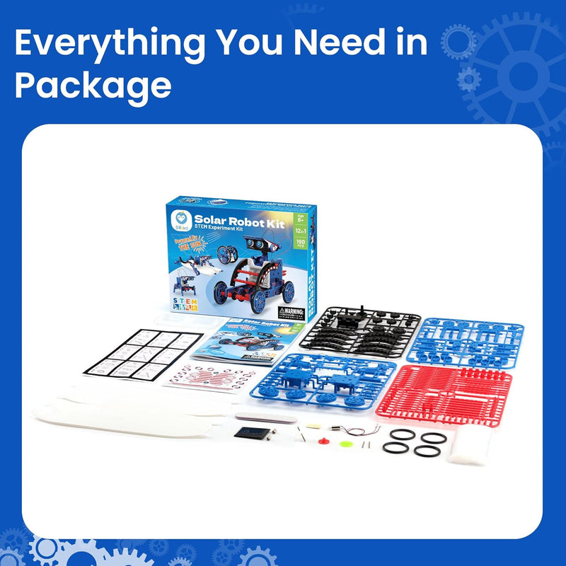 Sillbird Solar Robot Building Kit: 12-in-1 DIY Science Educational Robotic Toys for Kids and Teens