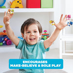 Nickelodeon Baby Shark 5-Piece Finger Puppet Set, Waterproof and Educational for Bath Time