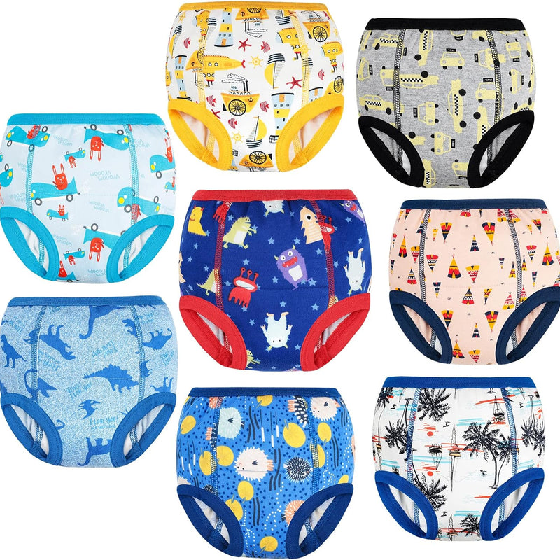 MooMoo Baby Potty Training Pants Cotton Training Underwear for Boy and Girl | OEKO-TEX, Absorbent Layers, Wetness Awareness, Easy Pull-On Fit, Washable & Reusable for Toddler Potty Training