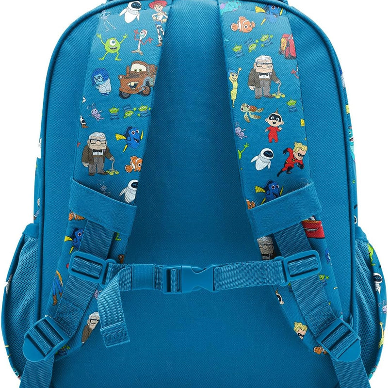 Simple Modern Medium Disney Pixar Toddler Backpack for School Girls and Boys | Kindergarten Elementary Kids Backpack | Fletcher Collection | Kids - 15" tall | Pixar Mashup on Blue