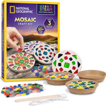National Geographic Mega Arts and Crafts Activity Kit for Kids Ages 8-12 | Mosaic Art, Marbling Paint and Air-Dry Clay, 3 Craft Kits, 19 Art Projects, 100+ Components, Creative Birthday Gift
