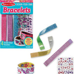Melissa & Doug Design-Your-Own Bracelets with 100+ Sparkle Gems & Glitter Stickers for Kids, Ages 4+