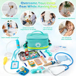 Doctor Kit for Kids, 34 Pcs Pretend Playset for Toddlers, Doctor kit for Toddlers 3-5, with Medical Bag, Stethoscope and Other Accessories, for Boys and Girls Fun Role Playing Game