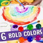 Crayola washable kids paint 6ct, school supplies for toddlers, ages 3+
