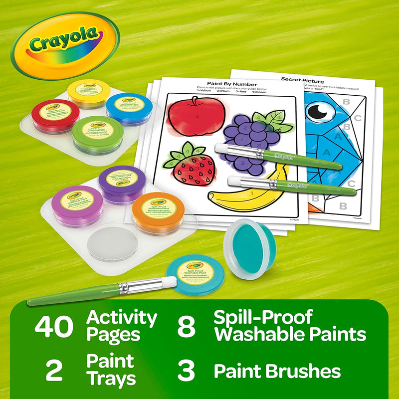 Crayola Spill Proof Paint Set (8ct), Washable Toddler Paint Kit | Screen Free Activity, Arts & Crafts Kit for Kids, Painting Gift for Toddlers, Ages 3+