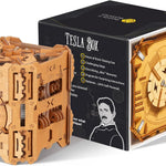 Puzzle Potato Tesla Box - Electronic Puzzle Box - Escape Room Game in a Box - Brain Teaser - 3D Wooden Puzzle for Adults - Money Puzzle Box for Cash Gift - Birthday GiftBox MoneyBox