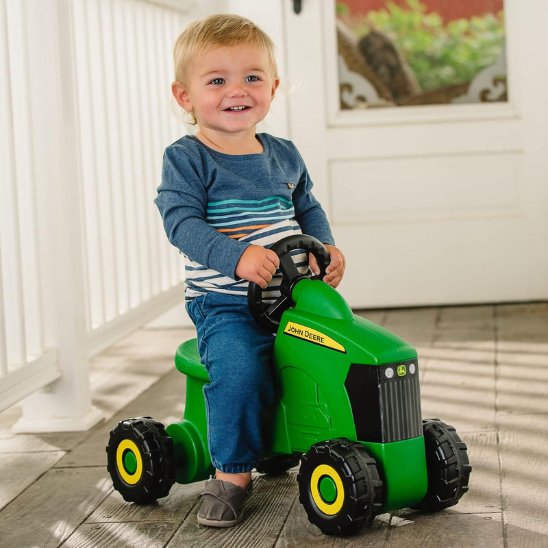 John Deere sit 'n scoot tractor for kids 18 months and up, green, 3-wheel ride on toy