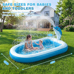 Splash Pads for Toddlers 1-3, Dolphin Toy Sprinkler for Kids, Outdoor Play Mat for Babies, 68" Backyard Inflatable Kiddie Pool, Splash Pad for Kids Ages 4-8, Birthday Gifts for 1 Year Old Boy Girl