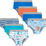 Hanes Boys' Potty Training Underwear, Light Leaks Toddler Cotton Briefs and Boxer Briefs, Multi-pack