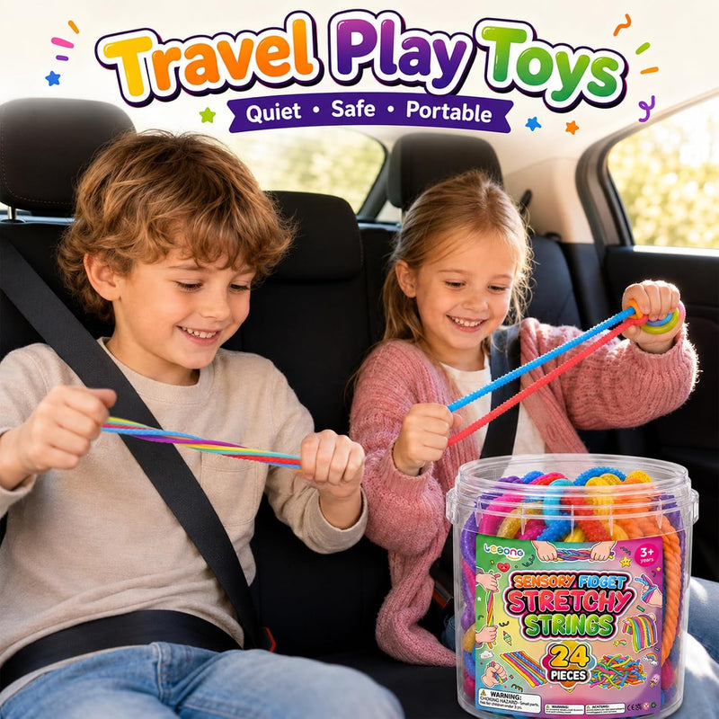 Sensory Autism Toys for Kids - Textured Stretchy Fidget Toys for Stress - Sensory Toys Special Needs for Autistic Toddlers Boys Girls Easter Baskets Stuffers Gifts, Treasure Prizes Classroom