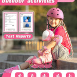 Adjustable Kids Bike Helmet Set for Ages 2-14, Multi-Sports Safety Gear with Knee and Elbow Pads
