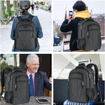 BIKROD Travel Laptop Backpack, 17 Inch Extra Large School Backpacks for Teen Boys and Girls, Black Water Resistant Women Back Pack, Business Men Sturdy Computer Bag
