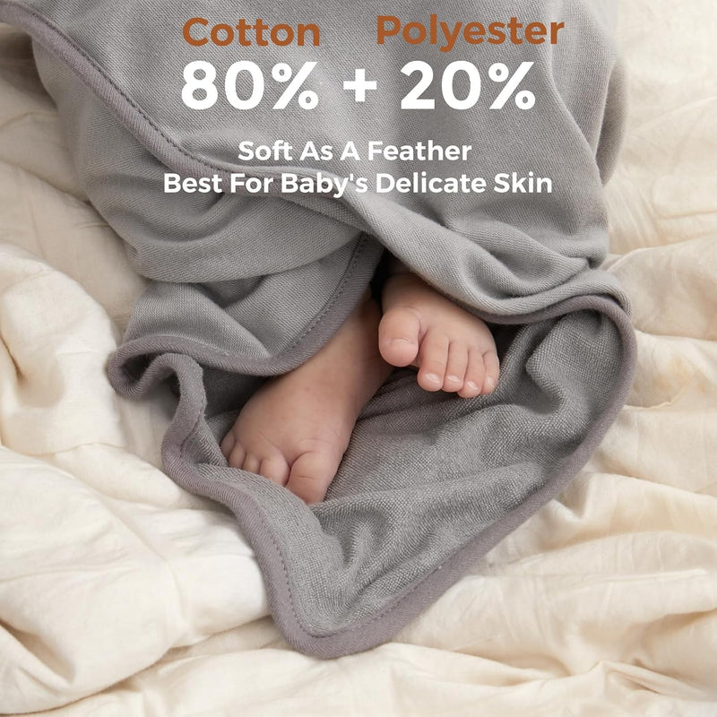 Momcozy Baby Towel, 5pcs Baby Bath Towel Set，Soft&Breathable，Elephant