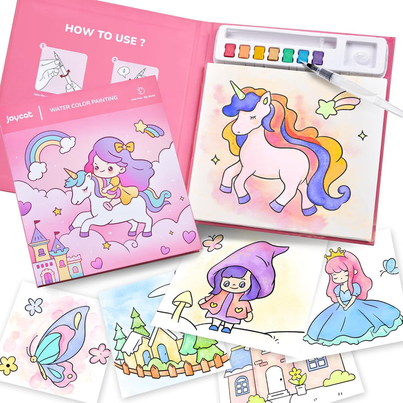 JoyCat Magical Pony Paint with Water Coloring Books for Toddlers and Kids Ages 3-5, 4-8, Arts and Crafts Drawing Activities Toy