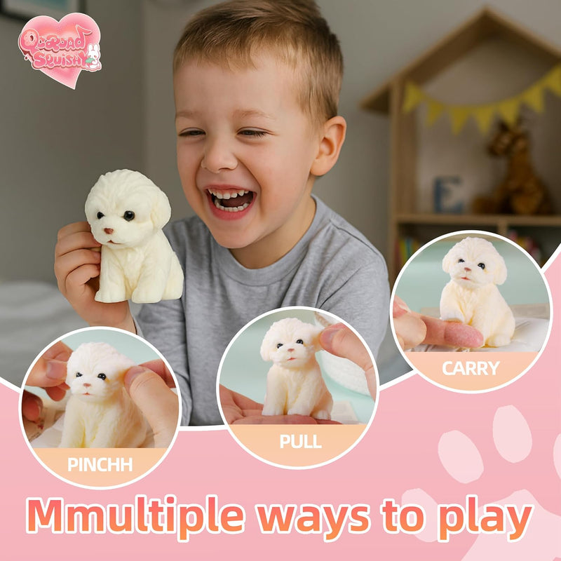 Puppy Taba Dog Squishy - Ultra Soft Silicone Dog Squishy, Handmade Stress-Relief Toys for Kids & Adults, Non-Toxic Squeeze Toys for Relaxation & Sensory Play