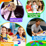 Sensory Fidget Toys For Kids 6 Pack Silicone Worry Stones for Autism & ADHD Calming Down Quiet Figette Classroom Must Have Stress Toys for Anxiety Relief Office Desk Toy Set Easter Basket Stuffer Gift