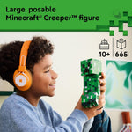 LEGO Minecraft The Creeper Building Toy for Kids, Ages 10+, Includes 1st Version Creeper Minifigure