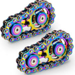 Metal Fidget Spinner Toys for Teens Boys Adults Bike Chain Roller Gadgets ADHD Figette Anxiety Stress Relief Items Quiet Figet Desk Offices EDC Men Easter Basket Stuffer