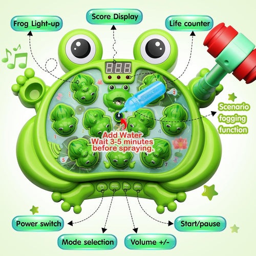 Whack-a-Frog Game: Educational Toy for Toddlers, 3-5 Year Old Boys