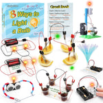 8-Circuit Science Experiment Kit for Kids Ages 8-12, STEM Electrical Light Bulb Experiments, Electric Circuit Building