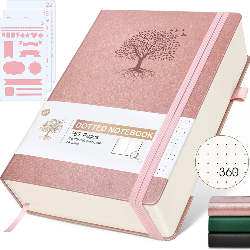Lined Journal Notebook -365 Pages A5 Thick Journals for Writing Ruled Notebook, Hardcover Leather Journal for Women Men Daily Journal Notebook for Work, Note Taking, 100Gsm Lined Paper( 5.75'' X 8.38'' Green)