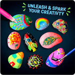Dan&Darci kids' rock painting kit with glow-in-the-dark paints for creative art toys, ages 6-12.