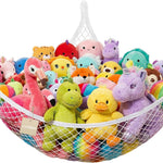 Lazebox Stuffed Animal Net Hammock for Plushie Toys, Stuffed Animal Hammock Corner for Kids' Room Decor, Ideas for Organizing Stuffy Collection, White, L (67" x 40" x 40")-Pack of 1