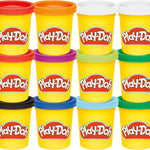 Play-Doh Jewel Colors Bulk 12-Pack of 4-Ounce Cans, Holiday Stocking Stuffers for Kids Arts & Crafts, Ages 2+