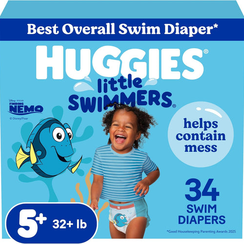 Huggies Little Swimmers Swim Diapers Size 5-6, 34 Count (2 Packs of 17)