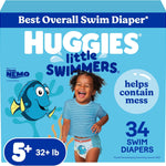 Huggies Little Swimmers Swim Diapers Size 5-6, 34 Count (2 Packs of 17)