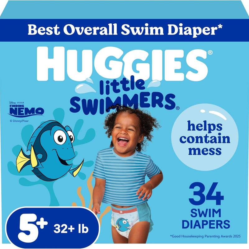 Huggies Little Swimmers Swim Diapers Size 5-6, 34 Count (2 Packs of 17)