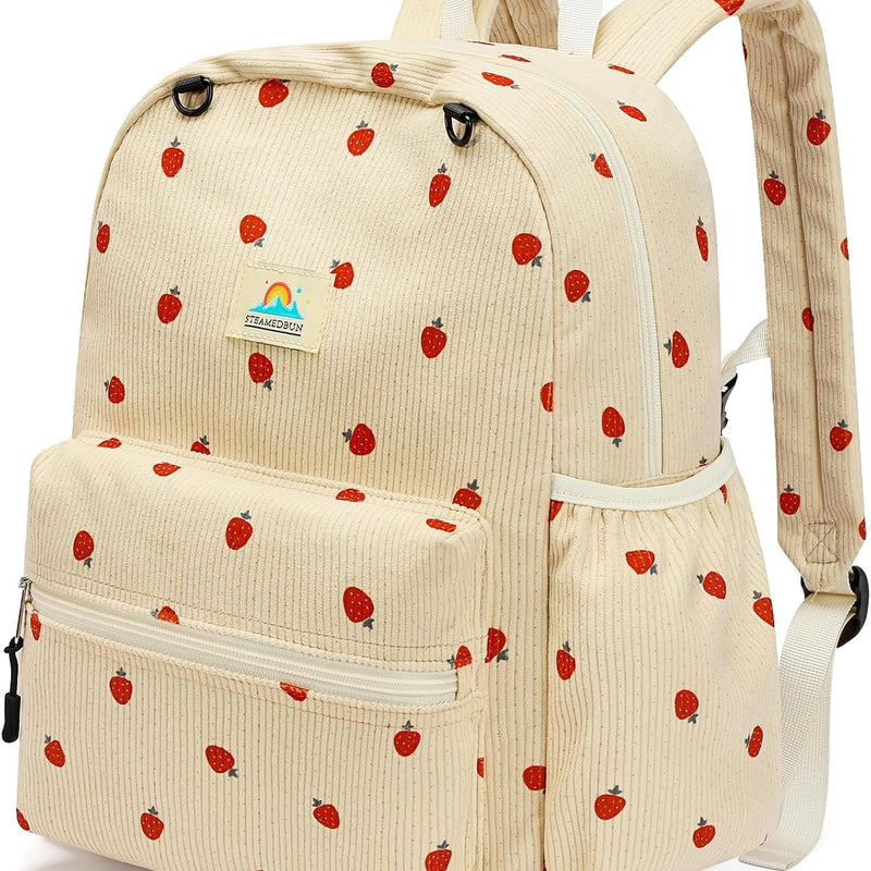 STEAMEDBUN Corduroy Toddler Backpack for Boys 2-4: Kids backpack for Boys Girls - 12 inch Preschool Kindergarten Backpacks - Dinosaur