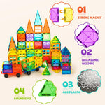 cossy 120Pcs Magnetic Tiles Magnetic 3D Building Blocks Set Educational Construction Toys for 3 4 5 6 7 8 Year Old Boy and Girl with Stronger Magnets, Educational Toys, Recreational, Conventional