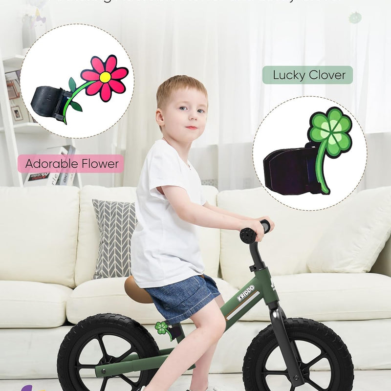 Kriddo Kids Balance Bike with Adjustable Seat and Handlebar, Toddler Bike Gifts Age 2-3, Green