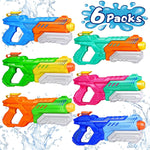 Quanquer 600cc Water Guns for Kids & Adults - 6 Pack Super Squirt Blasters Soaker with Long Range, High Capacity Pump Action, Summer Swimming Beach Outdoor Water Fighting Play Pool Toys for Boys Girls