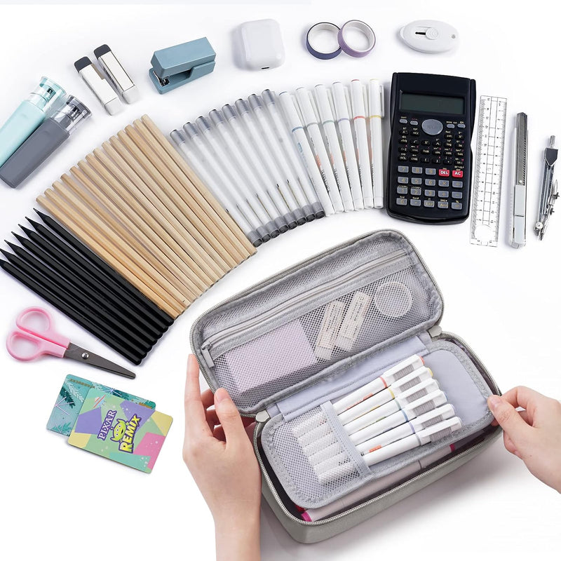 WEMATE Pencil Case, Large Storage Organizer, Makeup Bag, Teacher Must - have, Big Pencil Pouch, Marker Case for College