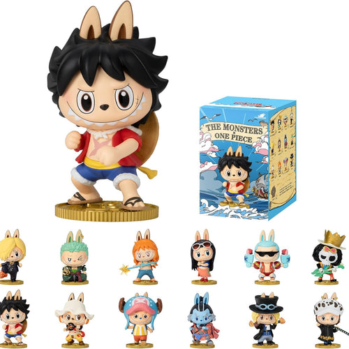 POP MART THE Monsters × One Piece Series Figures Blind Box Figures, Random Design Action Figures Collectible Toys, Holiday Birthday Gifts for Girls and Boys, Father's Day, Anime Fans,Single Box