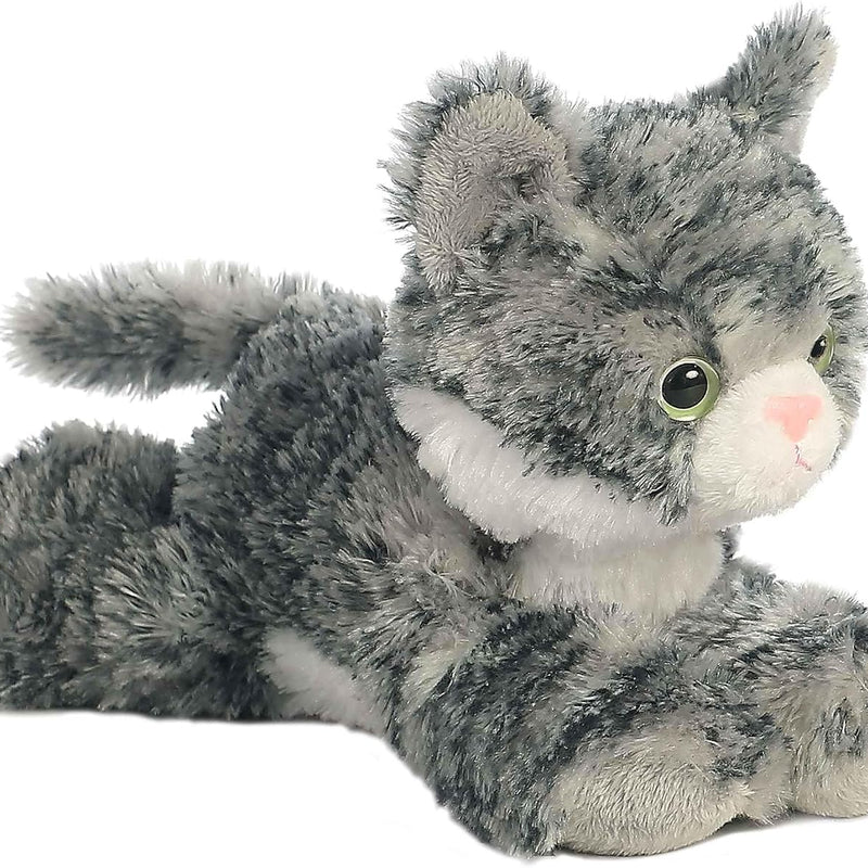 Aurora® Adorable Mini Flopsie™ Lily™ Stuffed Animal - Playful Ease - Timeless Companions - Gray 8 Inches