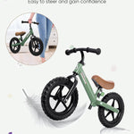 Kriddo Kids Balance Bike with Adjustable Seat and Handlebar, Toddler Bike Gifts Age 2-3, Green