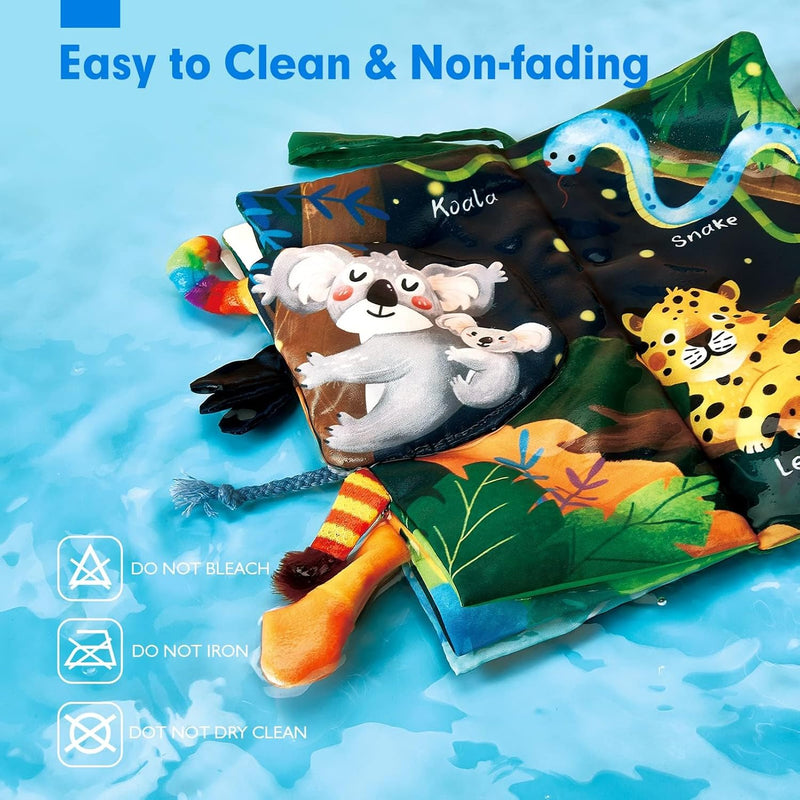 Hahaland Baby 0-6 Months Touch Feel Book, Sensory Toy for Tummy Time, Travel and Gifts for Boys and Girls