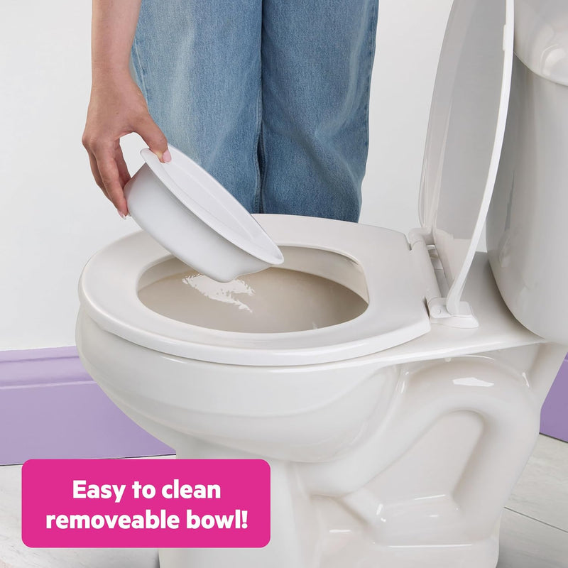 Bright Starts Disney Junior Minnie Mouse My Size Potty Training Toilet, Toddler Potty Chair with Flushing & Cheering Sounds, Removable Seat with Splash Guard & Handles, Ages 18+ Months, Up to 50 lbs