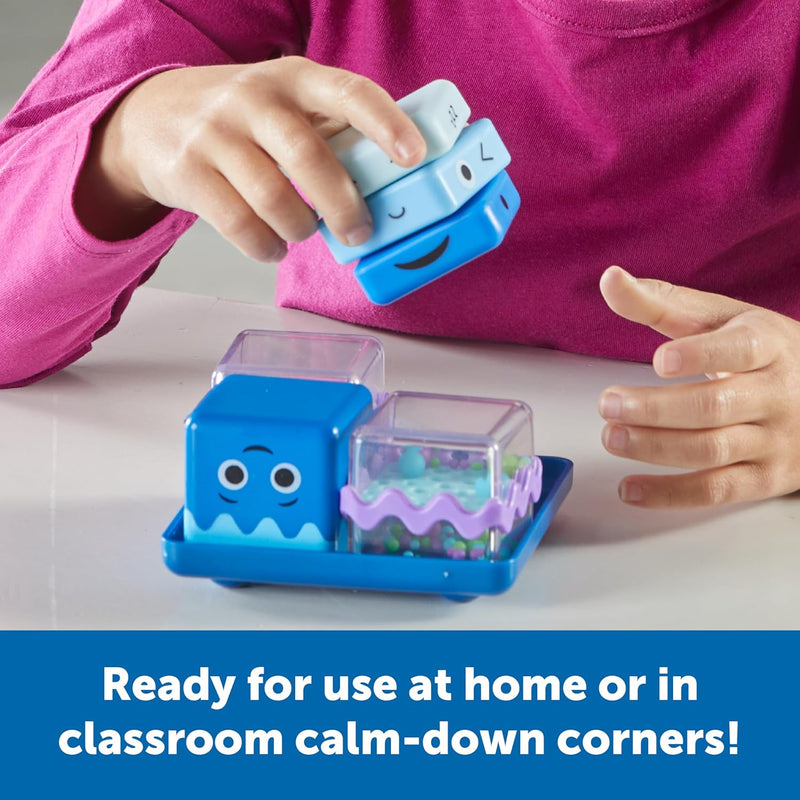 Learning Resources Cool Down Cubes Sensory Fidget Toys - Quiet Fidgets for Kids, Toddlers, and Adults - Calming Corner Items for Classroom or Home, Small Tactile Tools for Play, Focus, and Travel