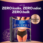 Always Discreet Boutique Incontinence and Postpartum Underwear for Women, Maximum Protection, Small/Medium, Black, 20 Count