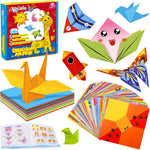 Origami Paper Set, 308PCS Kids Craft Paper Kit with Instructional Book for Girls Age 6,7,8,9,10,11,12, Art Projects Supplies for School Class Craft Lessons- Christmas Birthday Gifts for Boys&Girls