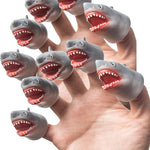 AQKILO 5-Piece Shark Finger Puppet Set, Premium PVC Ocean Animal Theater Props, Eco-Friendly Novelty Toys for Kids and Adults, Ideal Gifts and Party Favors.