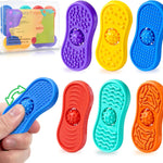 Sensory Fidget Toys For Kids 6 Pack Silicone Worry Stones for Autism & ADHD Calming Down Quiet Figette Classroom Must Have Stress Toys for Anxiety Relief Office Desk Toy Set Easter Basket Stuffer Gift